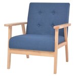 vidaXL Ensemble de canapés 3 Pièces Tissu Bleu