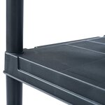 vidaXL Étagères de rangement 5 Pièces Noir 60x30x138 cm Plastique