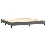 vidaXL Cadre de lit Gris 200x200 cm Similicuir