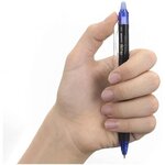 Stylo roller frixion point clicker pointe fine bleu noir pilot