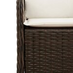 vidaXL Ensemble à manger de jardin et coussins 7 Pièces marron rotin