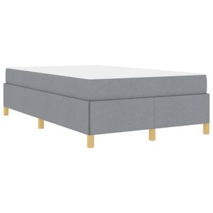 vidaXL Cadre de lit avec matelas Gris clair 120 x 200 cm tissu