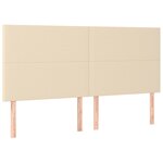 vidaXL Sommier à lattes de lit avec matelas Crème 160x200 cm Tissu