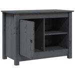 vidaXL Meuble TV Gris 70x36 5x52 cm Bois de pin massif