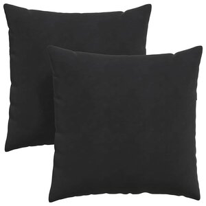 vidaXL Coussins de canapé 2 Pièces Noir 60 x 60 cm