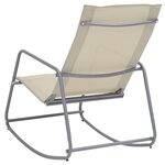 vidaXL Chaise à bascule de jardin Crème 95x54x85 cm Textilène