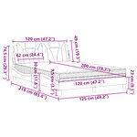 vidaXL Lit avec matelas noir et blanc 120x200 cm similicuir