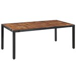 vidaXL Mobilier d'extérieur 9 Pièces Résine tressée et bois d'acacia Noir