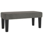 vidaXL Sommier à lattes de lit et matelas Gris foncé 120x200cm Velours