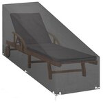 vidaXL Housses pour chaise longue 2 Pièces 12 œillets 200x65x35/60 cm PE