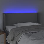 vidaXL Tête de lit à LED Gris clair 103x16x78/88 cm Tissu