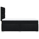 vidaXL Sommier à lattes de lit et matelas Noir 80x200 cm Tissu