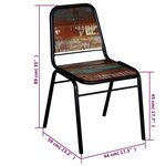 vidaXL Chaises à manger lot de 2 bois de récupération massif