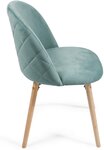 Lot de 2 chaises de salle à manger en velours pieds en bois hêtre style moderne chaise scandinave pour salon chambre cuisine bureau turquoise 01_0000153