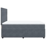 vidaXL Sommier à lattes de lit et matelas Gris foncé 140x200cm Velours