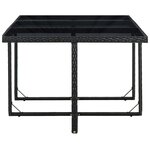 vidaXL Ensemble à manger d'extérieur 11 Pièces coussins poly rotin noir