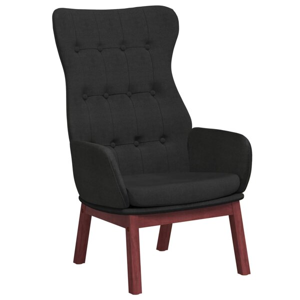 vidaXL Chaise de relaxation Noir Tissu