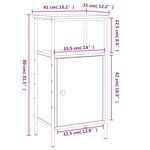 vidaXL Table de chevet chêne sonoma 41x31x80 cm bois d'ingénierie