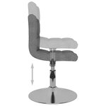 vidaXL Chaises pivotantes à manger lot de 4 Gris clair Tissu