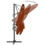 vidaXL Parasol déporté avec mât en aluminium terre cuite 300x300 cm