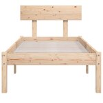 vidaXL Cadre de lit Bois de pin massif 90x200 cm