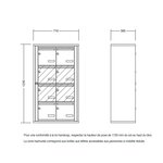 Bloc collectif leabox.com  2x4  grade 3  simple face  Intérieur  fixation murale   Blanc pur RAL 9010 finition brillante