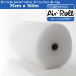 Lot de 20 rouleaux de film bulle d'air largeur 75cm x longueur 100m - gamme air'roll coex