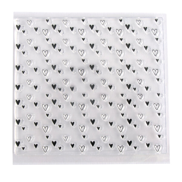 Clear Stamps - Fond Coeurs  102 5x97mm  1motif  1feuille