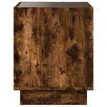 vidaXL Table de chevet avec LED infini chêne fumé 50x50x50 cm