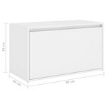 vidaXL Banc d'entrée 80x40x45 cm Blanc Bois d’ingénierie