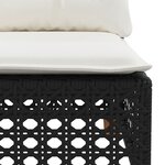 vidaXL Salon de jardin 9 Pièces avec coussins noir résine tressée