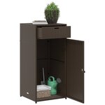 vidaXL Armoire de rangement jardin marron 55x55x111 cm résine tressée
