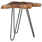 vidaXL Table basse 70x45 cm Bois de teck massif et polyrésine