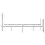 vidaXL Cadre de lit métal avec tête de lit/pied de lit blanc 150x200cm