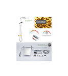 Colonne de douche - Mitigeur thermostatique - Pomme haute rectangle 30x20 cm - OCEANIC - Chrome