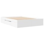 vidaXL Cadre de lit Blanc 120x190 cm bois d'ingénierie