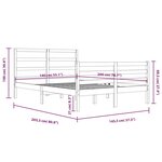 vidaXL Cadre de lit Bois de pin massif 140x200 cm