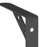 vidaXL Supports d'étagères 4 Pièces 15x2 5x11 5 cm noir acier inoxydable