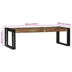 vidaXL Ensemble de 2 Tables Basses en Bois Massif Récupéré