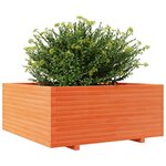 vidaXL Jardinière cire marron 110x110x49 5 cm bois de pin massif