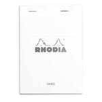 Bloc-Notes Agrafé N°13 White - A6 10,5x14,8 - Ligné - 80 Feuilles Détachables