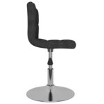 vidaXL Chaises pivotantes à manger lot de 4 Noir Tissu