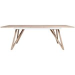 Table à manger extensible - placage frene - style scandinave - Sawyer 180 / 220 x 90 x 75