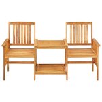 Chaises de jardin avec table à thé et coussins acacia solide 02_0013347