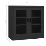 vidaXL Armoire de bureau et jardinière Anthracite 90x40x113 cm Acier