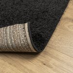 vidaXL Tapis shaggy PAMPLONA poils longs moderne noir 140x200 cm