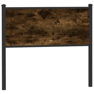 vidaXL Tête de lit chêne fumé 100 cm bois d'ingénierie et acier