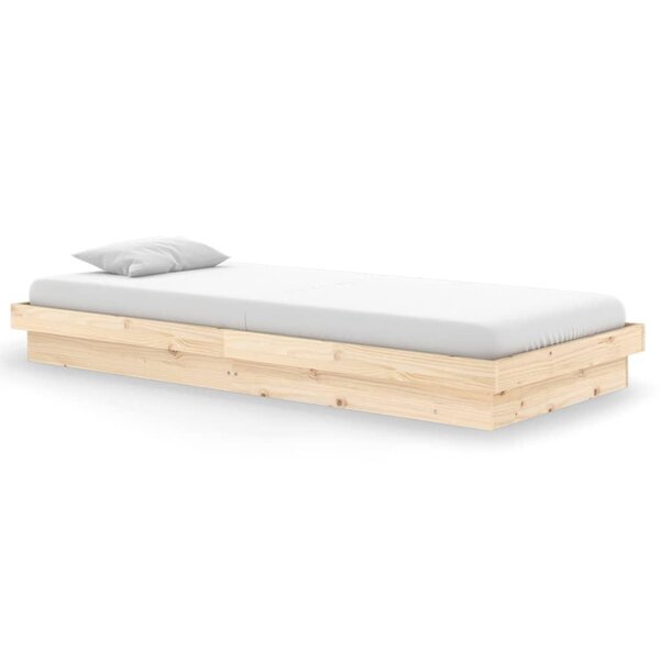 vidaXL Cadre de lit Bois massif 90x200 cm