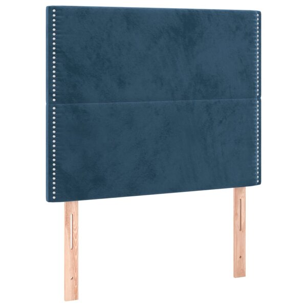 vidaXL Têtes de lit 2 Pièces Bleu foncé 90x5x78/88 cm Velours