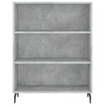 vidaXL Buffet haut Gris béton 69 5x34x180 cm Bois d'ingénierie